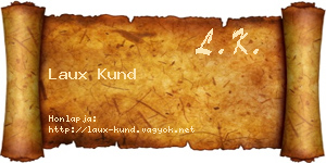Laux Kund névjegykártya